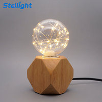 Guirlande lumineuse LED créative Stellight en plastique avec fil de cuivre, ampoule G80, culot E27, 12W, 20 LED, RGB, blanc chaud, 80mm, décorations