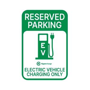 لافتة ألومنيوم مخصصة لاتجاه شحن السيارات الكهربائية، 8×12 بوصة، لافتة طريق مستطيلة عاكسة لمحطات الوقود بنمط أمني - Product Image 2