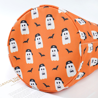 Sac à main personnalisé en nylon pour femmes sac fourre-tout d'Halloween pour enfants-panier de bonbons avec sac seau mignon imprimé fantôme et citrouille