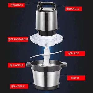 Máquina Trituradora de Carne Eléctrica 2025 Yam Pounder de 6L, Licuadora y Picadora de Carne - Product Image 2