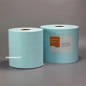 Turquoise Aperture Heavy Duty Industrial Nonwoven HD Cleaning Jumbo Perforated Roll Refreshing Wipers