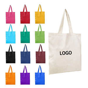 Sac de shopping pour femme en toile de coton recyclé écologique avec logo personnalisé imprimé et motif lettres - Product Image 1