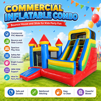 Château gonflable commercial extérieur en PVC personnalisé pour location événementielle et parcs d'attractions