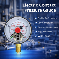 Industrial Electric Contact Pressure Gauge Adjustable Dual Reading Marking Pressure Gauge for Pressure Alarm Control System