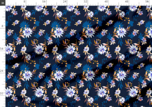 Tessuto in Cotone Traspirante Stampato per Quilting, <span class=keywords><strong>Micro</strong></span>-Florale Pastello, Chintz Ecologico in Popeline Pettinato per Artigianato e Giocattoli per Bambine - Product Image 2