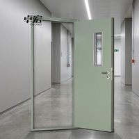 Porte coupe-feu en acier la plus vendue, double porte, configuration de serrure à barre de pression, temps de résistance au feu 30-120 minutes, design moderne