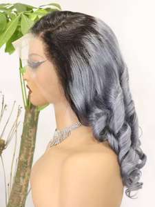 Perruque en gros à ondulations souples et volumineuses |   Longueur moyenne sur dentelle HD transparente 13x4 |   Cheveux humains Remy de qualité 12A - Product Image 4