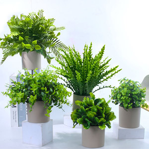 Plantes artificielles en pot de la collection Fuyu, verdure réaliste pour la décoration du salon et du bureau, plantes d'intérieur en plastique de 20 cm - Product Image 1