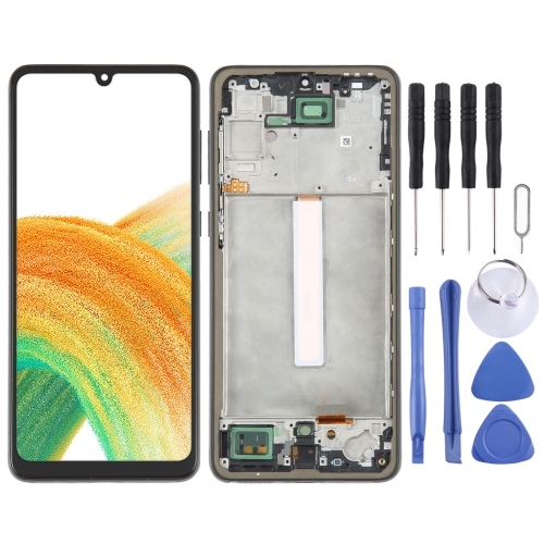 For Samsung Galaxy A33 5G SM-A336 6.36 Inch OLED LCD Screen Digitizer Full Assembly with Frame(Black)
