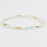 Bracelet minimaliste en perles de pierre naturelle colorées, vente en gros d'usine, cadeau tendance pour femmes