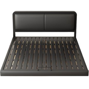 Modern Wrought Iron <b>Bed</b> Single <b>Double</b> Size Stainless Steel Frame Upholstered Headboard Bedroom Furniture - Product Image 1