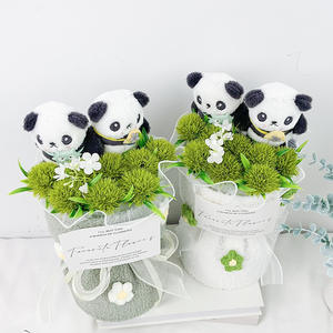 Lindo ramo de peluche de panda, ramo de mano para novia, regalo de San Valentín, cumpleaños, recuerdo - Product Image 3