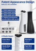 Hydropulseur Dentaire Sans Fil Pliable en Gros d'Usine, 4 Modes de Pression, Nettoyeur de Dents à Jet d'Eau Portable, Marque Privée Personnalisée