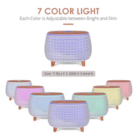 Nouveau diffuseur d'huiles essentielles à ultrasons sans BPA de 400ml avec humidificateur à brume fraîche d'aromathérapie à 7 lumières de nuit LED pour usage domestique