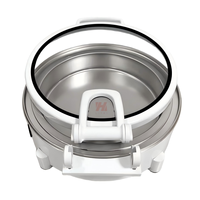 Chauffe-Plat Électrique Rond Blanc LIYUNDA en Acier Inoxydable 304 pour Buffet, Plat de Présentation pour Restaurant Moderne