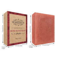 Savon exfoliant artisanal à la rose, au théier, à la lavande et à la noix de coco, coffret cadeau pour le visage et le corps, nettoyage en profondeur, OEM ODM 4x100g