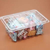Grand récipient en plastique transparent pour collations de boulangerie boîtes d'emballage réutilisables de stockage de nourriture de pain de gâteau