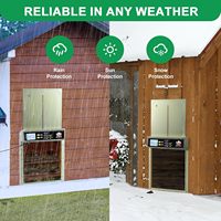 Porte automatique pour poulailler, alimentée par énergie solaire, 4 modes automatiques, capteur de lumière, minuterie, télécommande, sécurité anti-pincement, sauvegarde USB