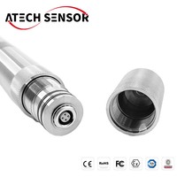 PL315 Atech Transmitter Level Cairan Submersible Perekam USB Perlindungan IP68 Diafragma Paduan Titanium Output Digital 0.25