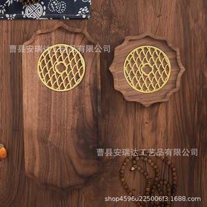 Wooden Sunflower <b>Tea</b> <b>Tray</b> Black Walnut Irregular Shape Heat Resistant For Kung Fu <b>Tea</b> Ceremony Home Use - Product Image 4