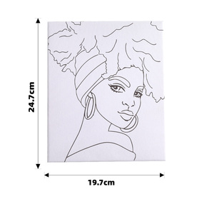 20X25cm Mini Kit de <span class=keywords><strong>Peinture</strong></span> <span class=keywords><strong>par</strong></span> <span class=keywords><strong>Numéro</strong></span> Diy Portrait Femme Africaine Motif Encadré <span class=keywords><strong>Peinture</strong></span> à la Main <span class=keywords><strong>par</strong></span> <span class=keywords><strong>Numéro</strong></span> pour Débutants - Product Image 4