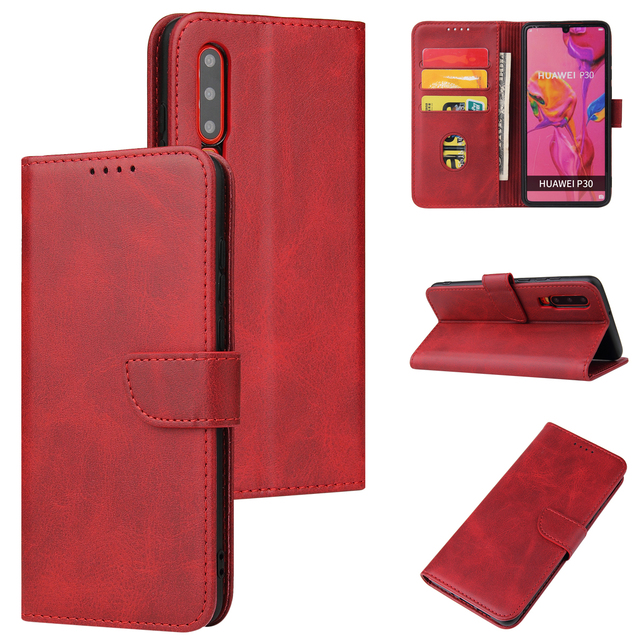IVANHOE P40 Pro Wallet Flip Case on for Huawei P 40 Pro P30 P40 Lite 2020 2019 Case Magnetic Card Slot Leather Protect Cover