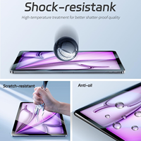Protection d'écran en verre trempé HD 2.5D 9H, anti-choc, anti-reflet, anti-rayures, verre trempé japonais AGC, iPad Air 13 pouces M3 M4 M5