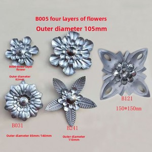Accessoires décoratifs en fer forgé, vis florales multicouches estampées, motifs trompette, liane, <span class=keywords><strong>rose</strong></span>, <span class=keywords><strong>jacaranda</strong></span> - Product Image 2