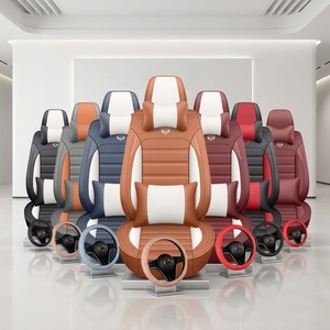 Housses de <span class=keywords><strong>siège</strong></span> auto en cuir Warm Nest, ensemble complet 10 pièces, toutes saisons, luxe, ajustement professionnel, universelles, confortables, premium - Product Image 3