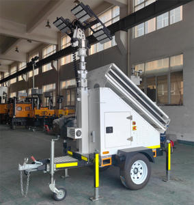Tour d'éclairage solaire mobile avec mât électrique de 7 m pour l'éclairage industriel extérieur - Product Image 6