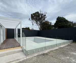 新デザイン 8mm 10mm 12mm 強化ガラス ガラス手すりシステム - Product Image 5