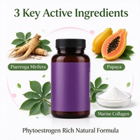 Gummies pour l'amélioration des courbes mammaires, Pueraria Mirifica, Papaye, Collagène marin, compléments pour raffermir et lifter la poitrine pour femmes, 60 unités