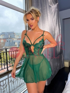 KISS ME ANGEL, lingerie sexy pour adolescentes, robe de nuit babydoll, design élégant, best-seller, transparente, ajourée, défilé de mode - Product Image 6