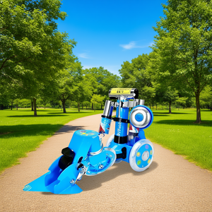 Trottinette pour enfants en aluminium réglable à 3 roues, avec lumière et son, pliable, jouet d'extérieur pour enfants - Product Image 2