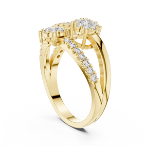 Bague en or classique pour femme avec diamant, design élégant et brillant pour fiançailles, mariage et usage quotidien - Product Image 1