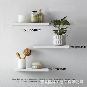 Estantes Flotantes de Madera Negra de Dos Niveles, Personalizados, para Montar en la Pared, para Baño, Cocina, Sala de Estar, Macetas, Duraderos y Ajustables - Product Image 4