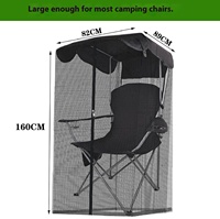 Fauteuil à bascule en métal d'extérieur à installation simple, avec moustiquaire de voyage en gaze, pour cour et jardin, et auvents de pêche