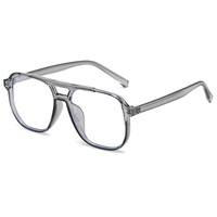 DOISYER Lunettes d'ordinateur anti-lumière bleue unisexe, monture carrée, design rétro, verres transparents, pour toutes les formes de visage