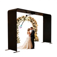 Photomaton instantané 360° en alliage d'aluminium pour 1 à 15 personnes, compatible avec plusieurs appareils (iPad, smartphones), USB/Bluetooth/Wi-Fi
