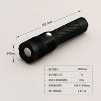 Lampe de poche rechargeable avec laser vert, répulsif pour oiseaux, éclairage industriel longue portée, lumière d'avertissement