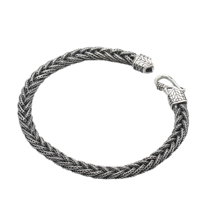 Commercio all'ingrosso 6mm S925 braccialetto in argento Sterling per gli uomini e le donne Vintage moda retrò Vajra Fox catena gioielli per il regalo - Product Image 1