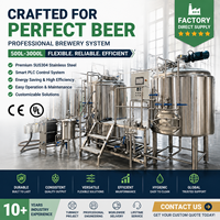 Équipement de brassage de bière en acier inoxydable 2BBL 200L, système complet de micro-brasserie pour brasserie artisanale, pub, restaurant, brasserie