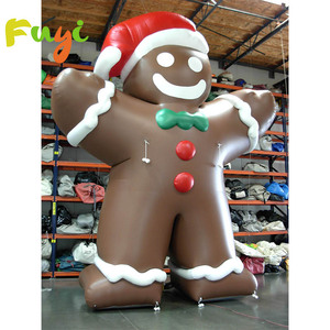 Decoración de Navidad gigante, avaro de calor inflable con luces Led, nuevo diseño, hombre de jengibre de Navidad, inflable para exteriores - Product Image 1