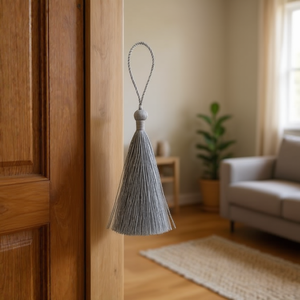 ILAN Flecosh 8cm 6 pz. circa Frange Decorative Grigie per Artigianato - Product Image 3