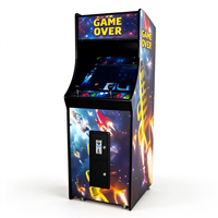 Machine de jeu d'arcade rétro commerciale verticale avec écran de 22 pouces, 2 joueurs, 6 boutons, graphique Game Over, 110V 240V, fonctionnant à pièces