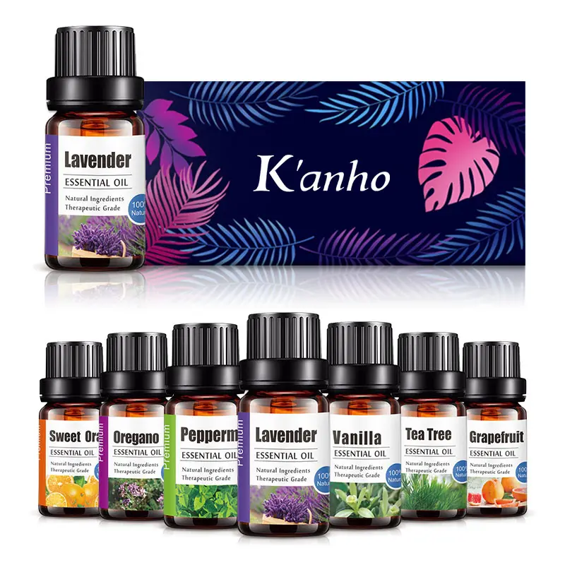 Main Kanho Huile essentielle de lavande 100% 10ml Ensemble de plantes naturelles biologiques