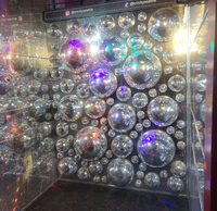 Boule miroir Disco de Noël en verre demi-rond de différentes tailles personnalisées