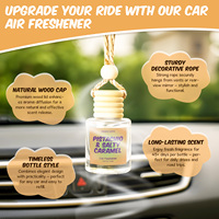 Diffuseur de parfum pour voiture suspendu avec bouchon en bois, longue durée, aromathérapie, OEM, parfum d'intérieur