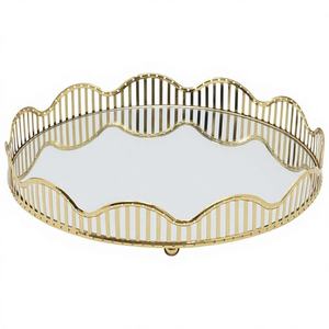 ถาดโลหะตกแต่งสแตนเลสสำหรับเสิร์ฟอาหารในเดือนรอมฎอน |   โลโก้สีสันปรับแต่งได้ ยกระดับประสบการณ์การรับประทานอาหาร - Product Image 1