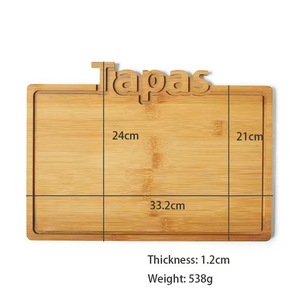 Tabla de Cortar de Madera Personalizada, Rectangular, Color Madera Natural, Diseño Tapas, Tabla de Cocina, Bandeja de Servir de Madera Sólida - Product Image 5